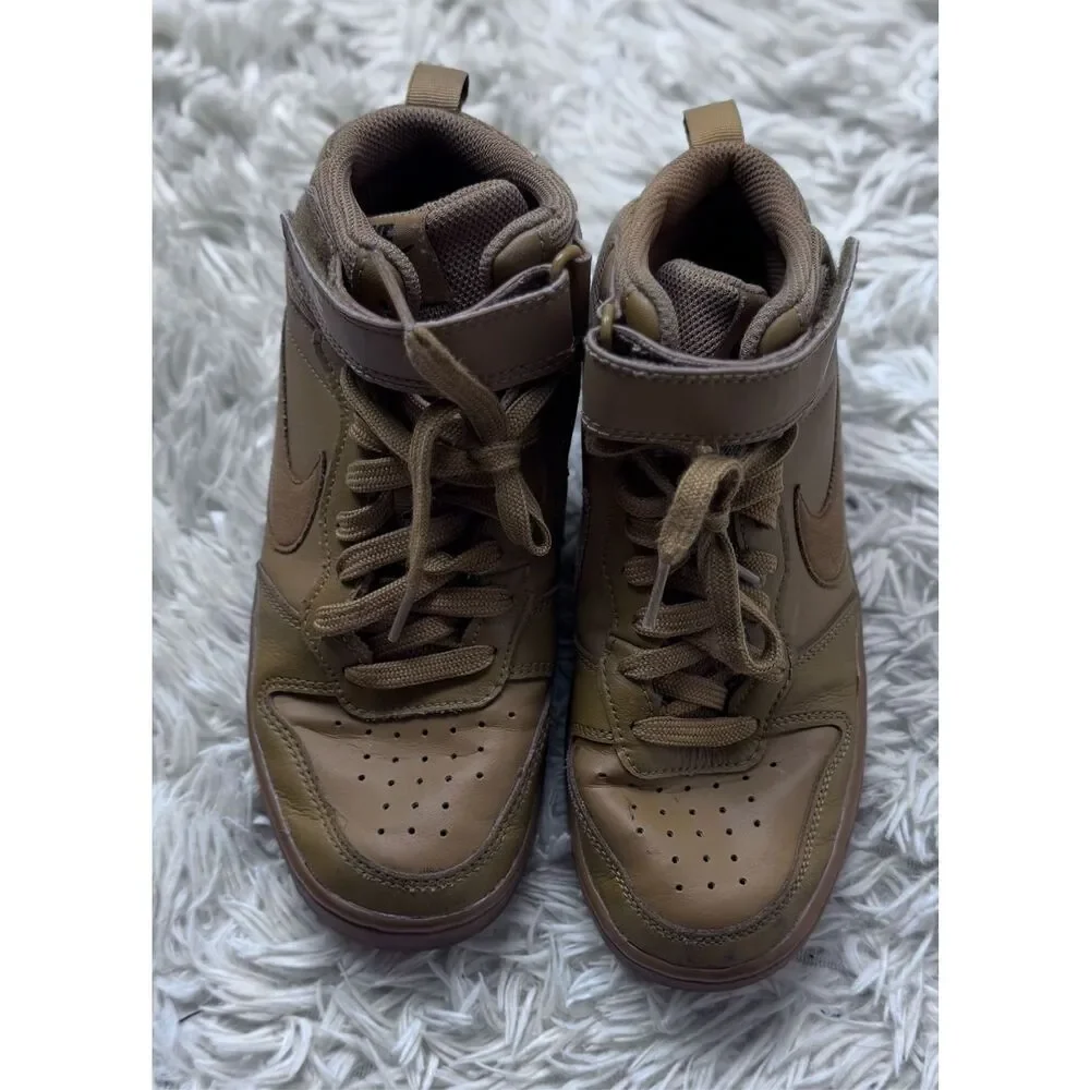 Boys Tan Nike High Top Sneakers size 4.5Y